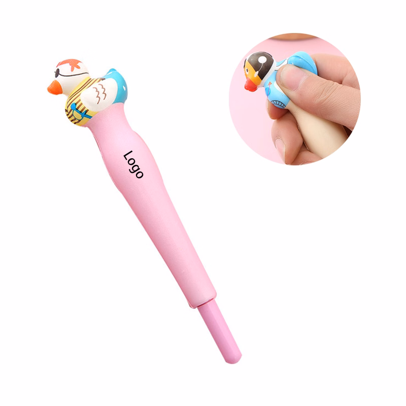 2 in 1 Squishy Duck Ball Pen and Squeeze Toy