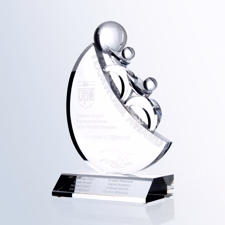 Teamwork Award - Medium Crystal Award