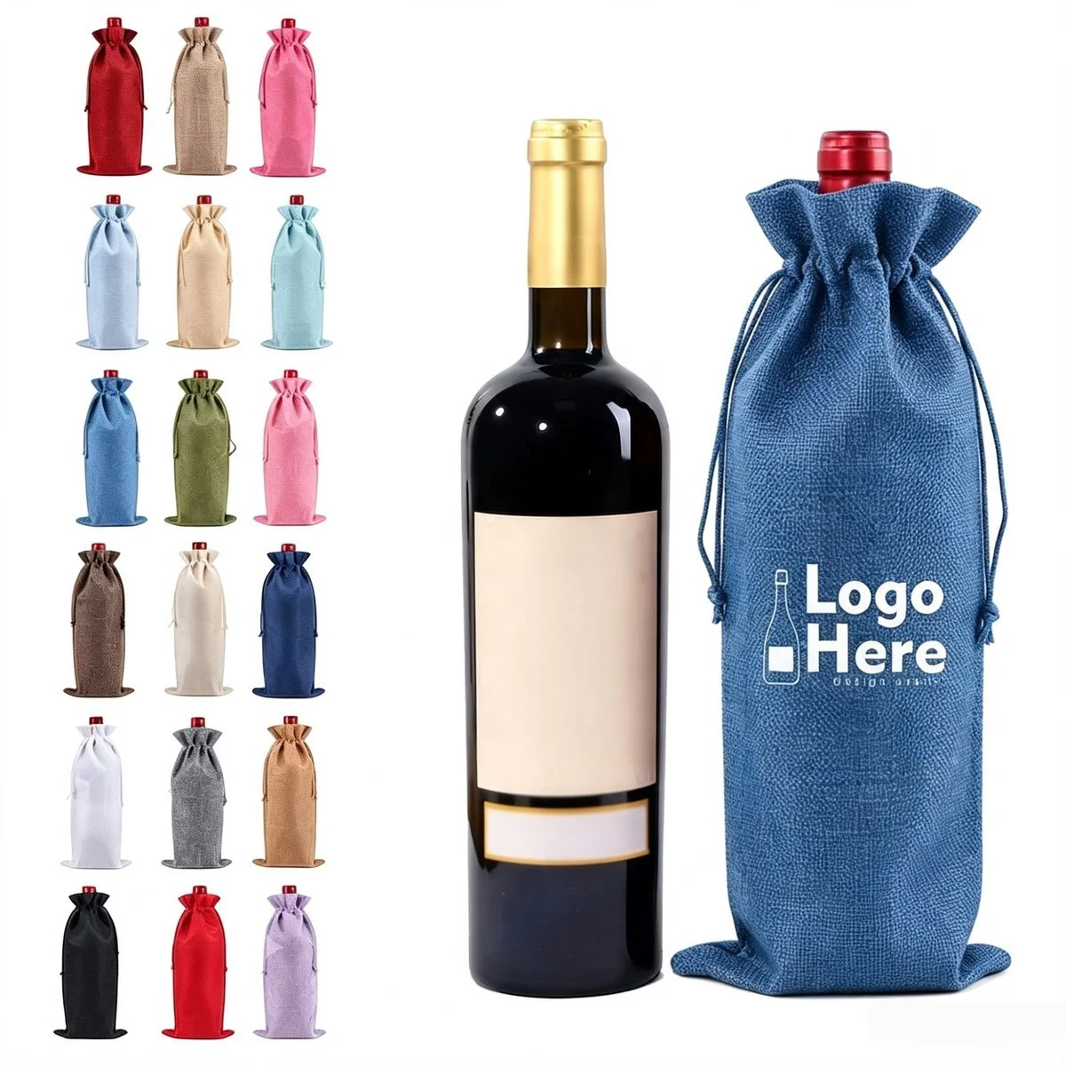 Linen Wine Bottle Bag 1