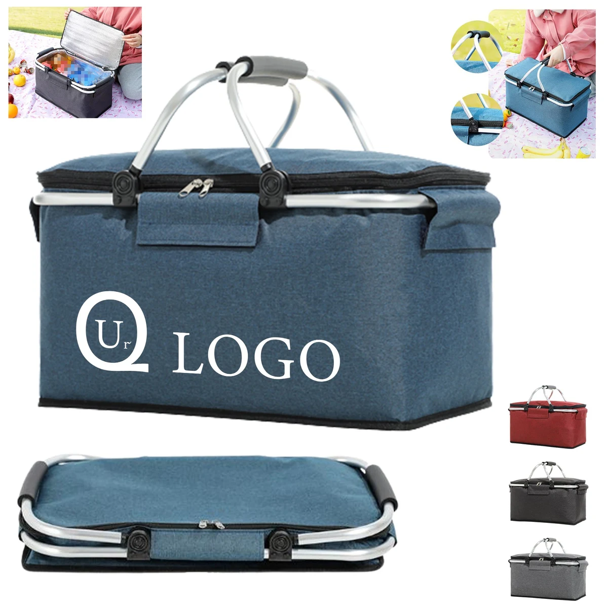Collapsible Cooler Bag Picnic Basket 1
