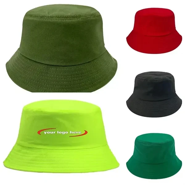 Custom Foldable Bucket Hat with Wide Brim — Trade Show Event Giveaway Cap 1