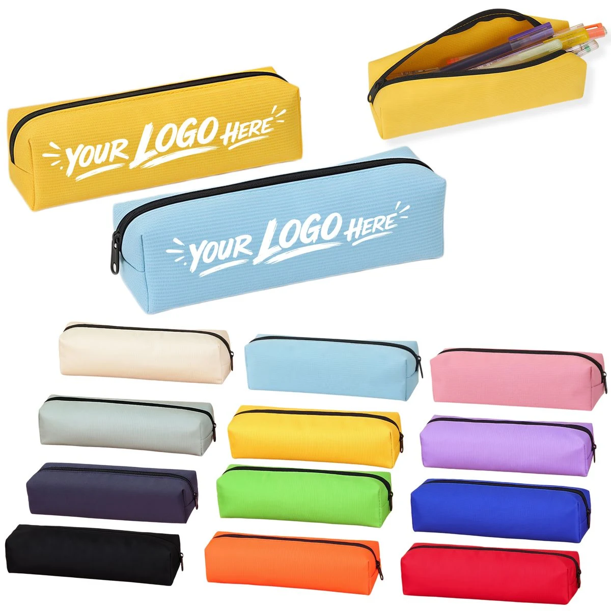 Oxford Fabric Pencil Case With Zipper Closure 1