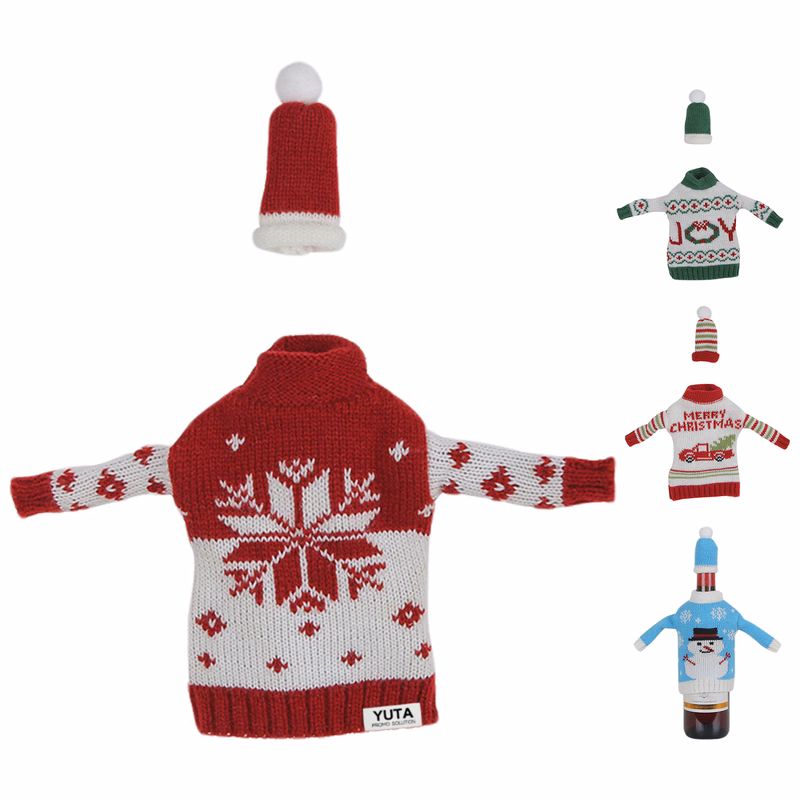 Christmas Mini Sweater Wine Bottle Holder