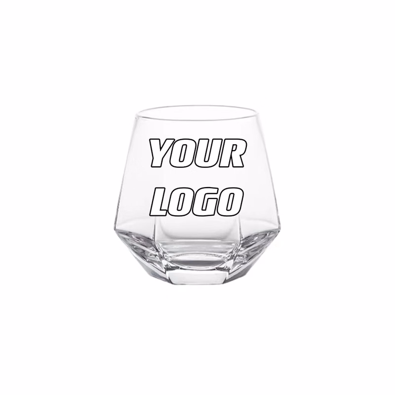 10 oz Polygonal Wine Glass Coffee Milk Tea Cups