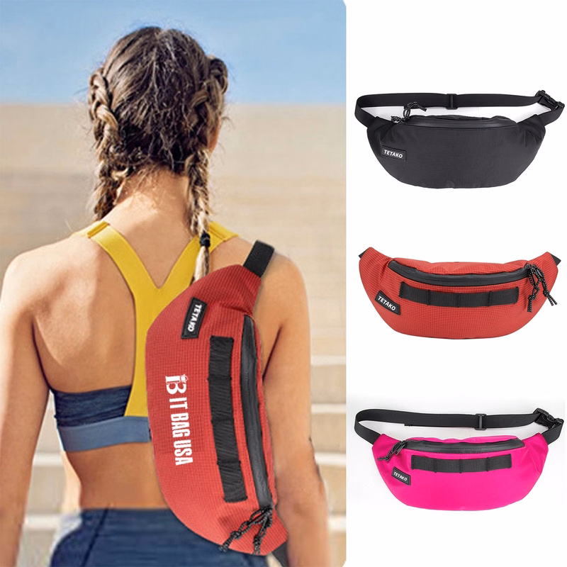 Large Crossbody Fanny Pack Pockets Running Casual Hands-Free