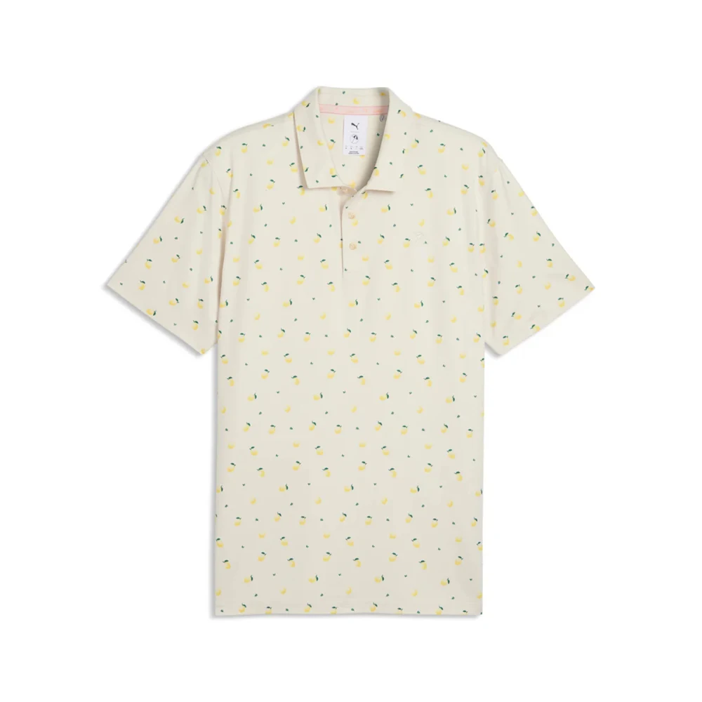 PUMA® Men's AP CLOUDSPUN Lemon Golf Polo Shirt with UPF 40+ Protection 1
