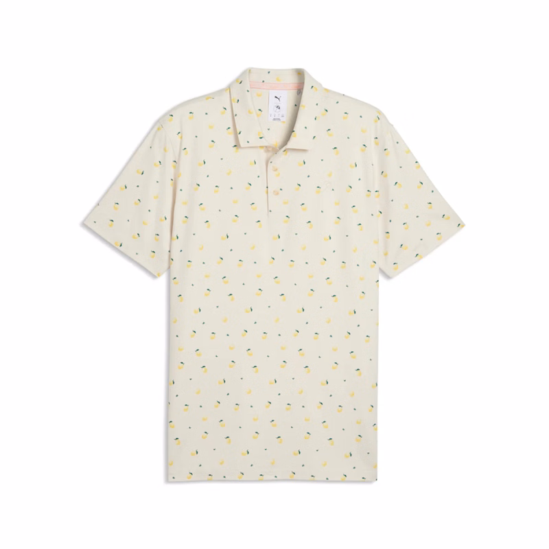 PUMA® Men's AP CLOUDSPUN Lemon Golf Polo Shirt with UPF 40+ Protection