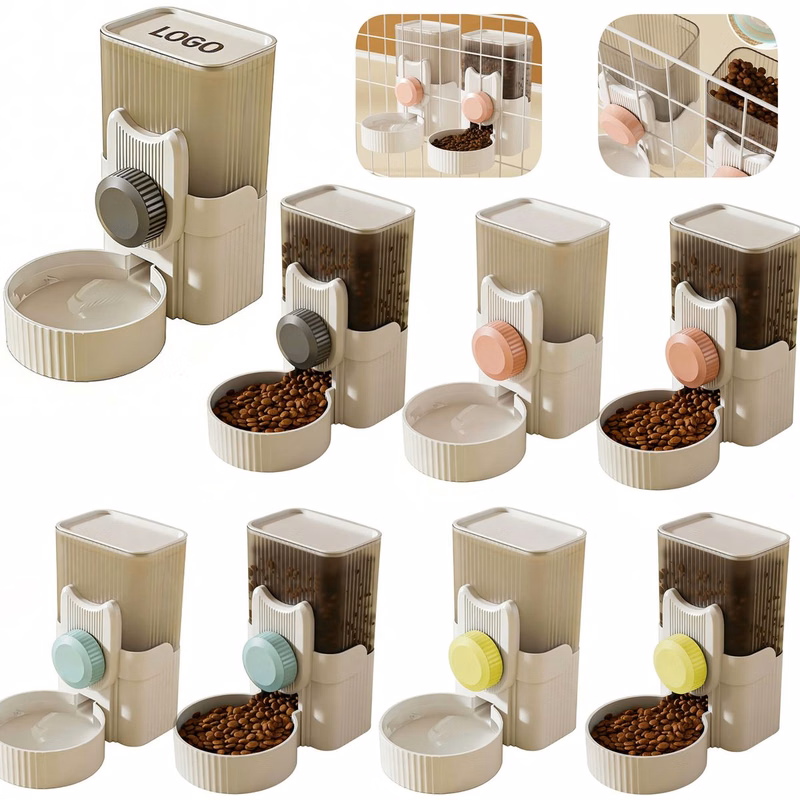 Adjustable Cage Hanging Pet Bowl Station