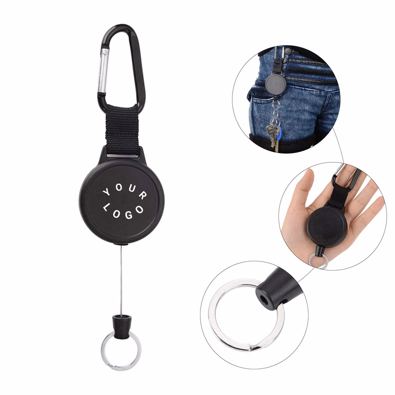 Flexible Badge Clip Retractable with Rotating Clip