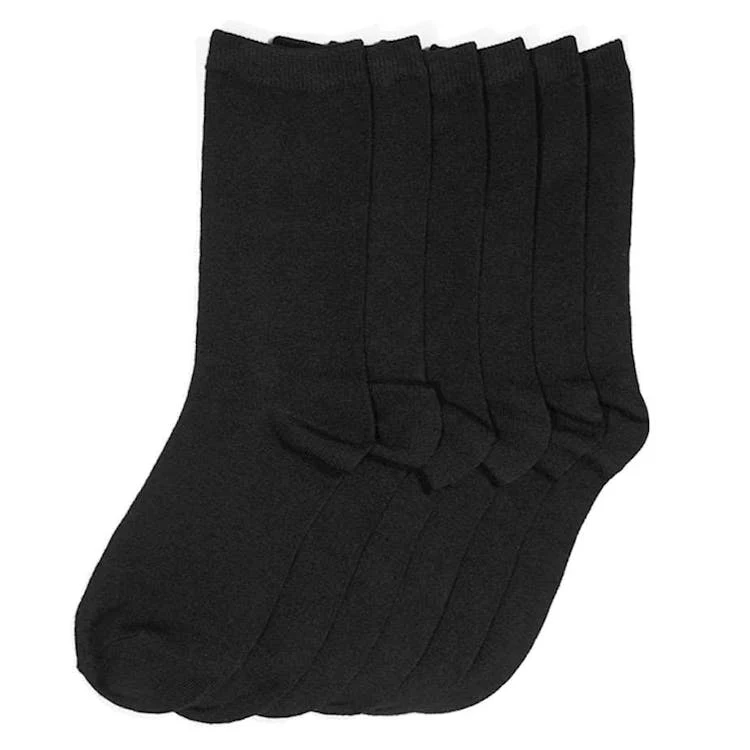 Women's Crew Socks - Solid Black Size 9-11 1