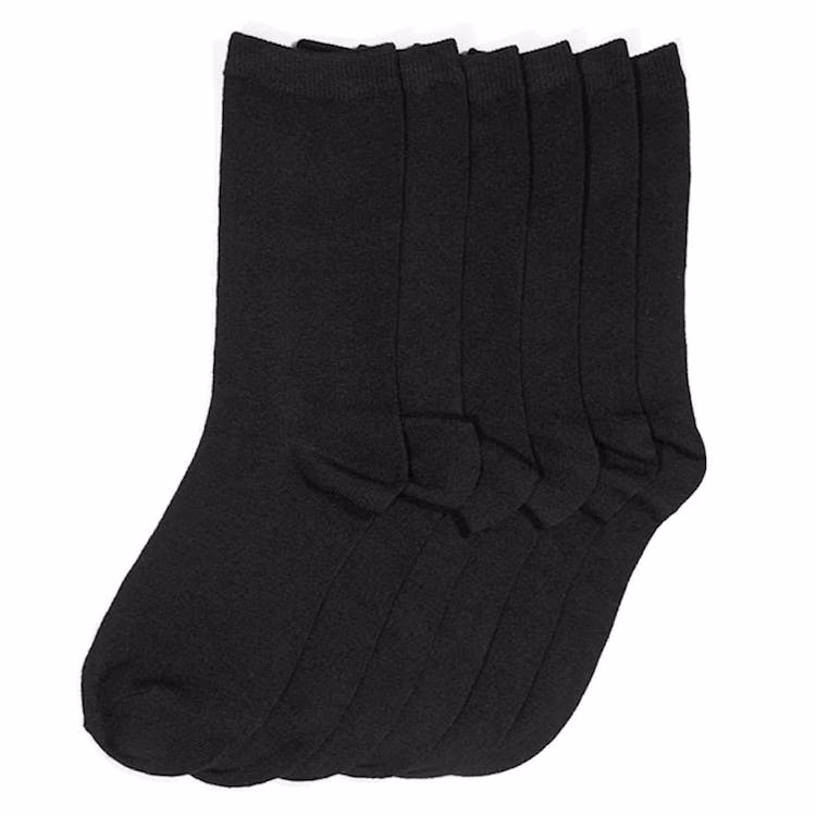 Women's Crew Socks - Solid Black Size 9-11