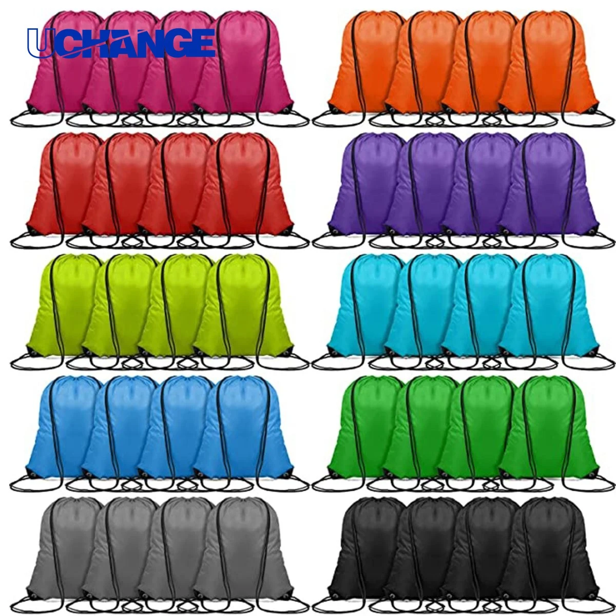 Multi-Color Drawstring Cinch Backpack Organizer 1
