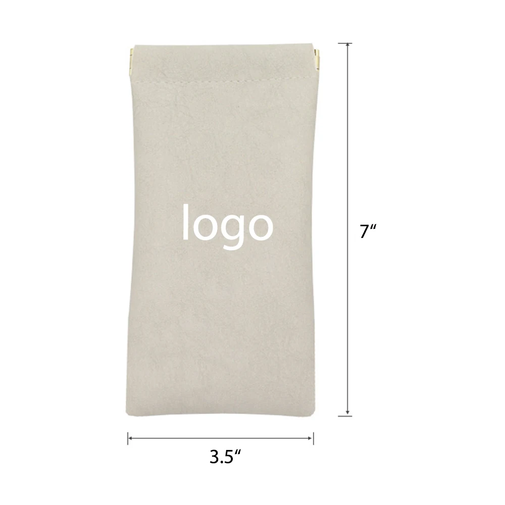 An easy-to-carry, convenient and automatically closing pure-color minimalist leather eyeglass case 1