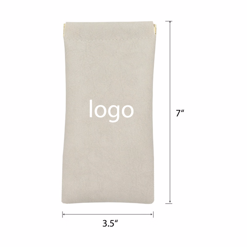 An easy-to-carry, convenient and automatically closing pure-color minimalist leather eyeglass case