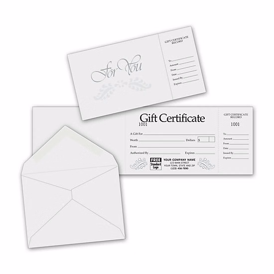 Gift Certificates - Gray Foil Embossed