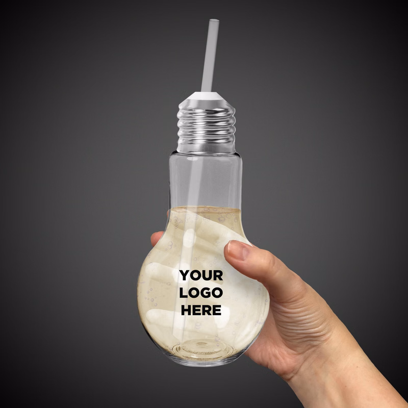 16oz Light Bulb Cup with Straw