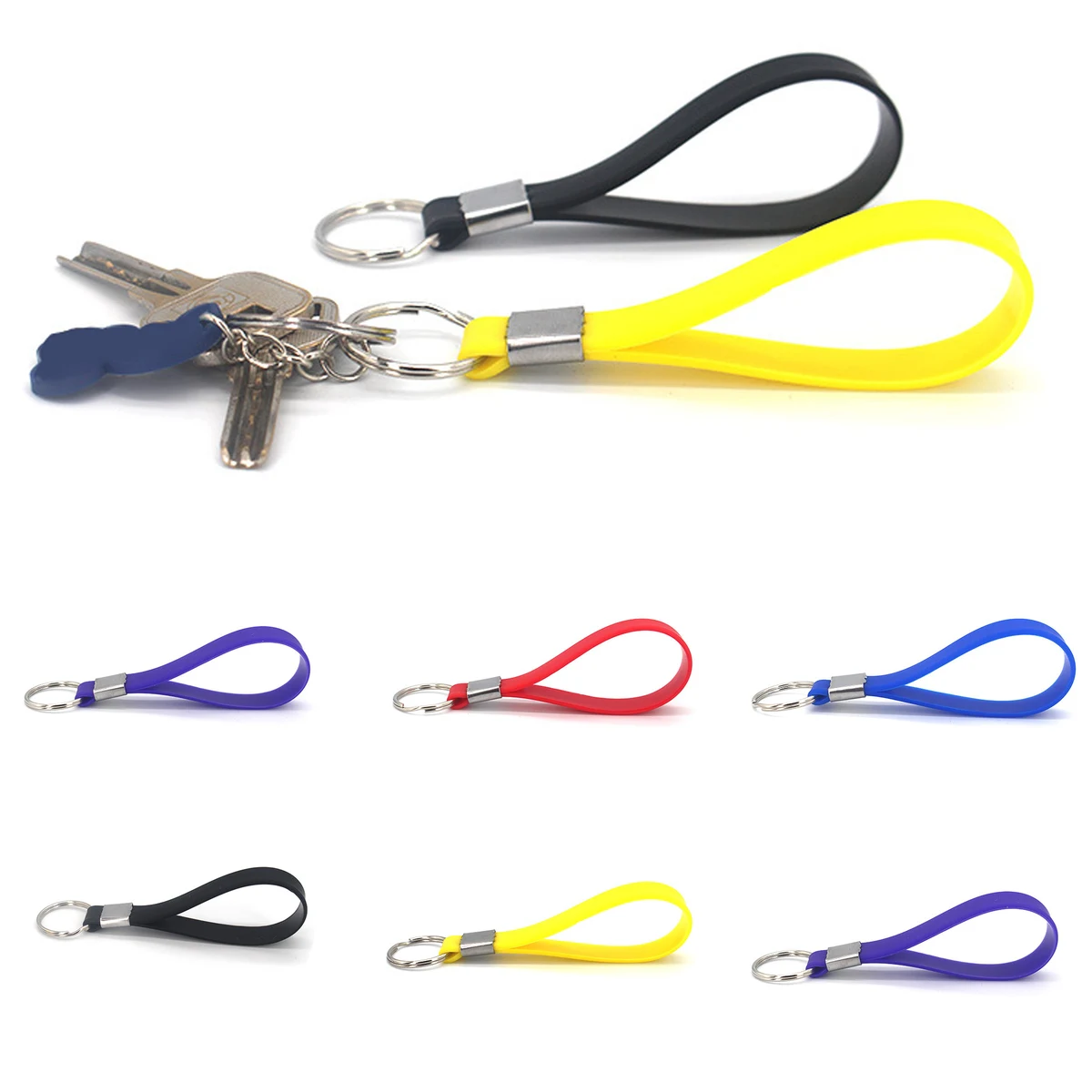 Custom Silicone Keychain Ring 1
