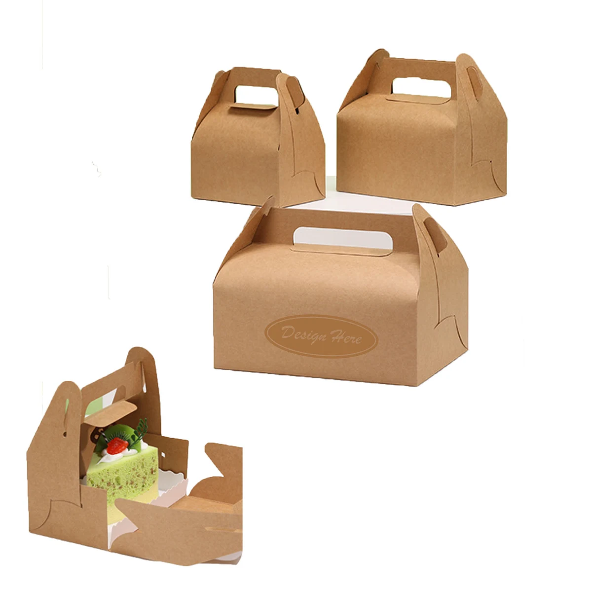 Custom Kraft Paper Bakery Cake Box for Secure Packaging 1