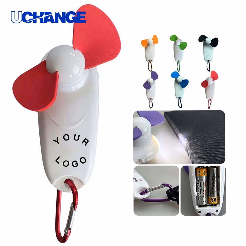 Portable Camping Fan with LED Flashlight for Outdoor Use