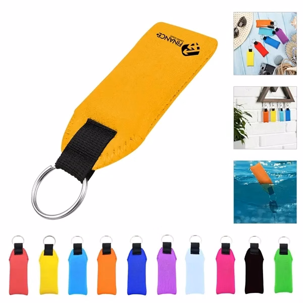 Custom Neoprene Floating Keychain With Key Ring — Water Sports Adventure Promo