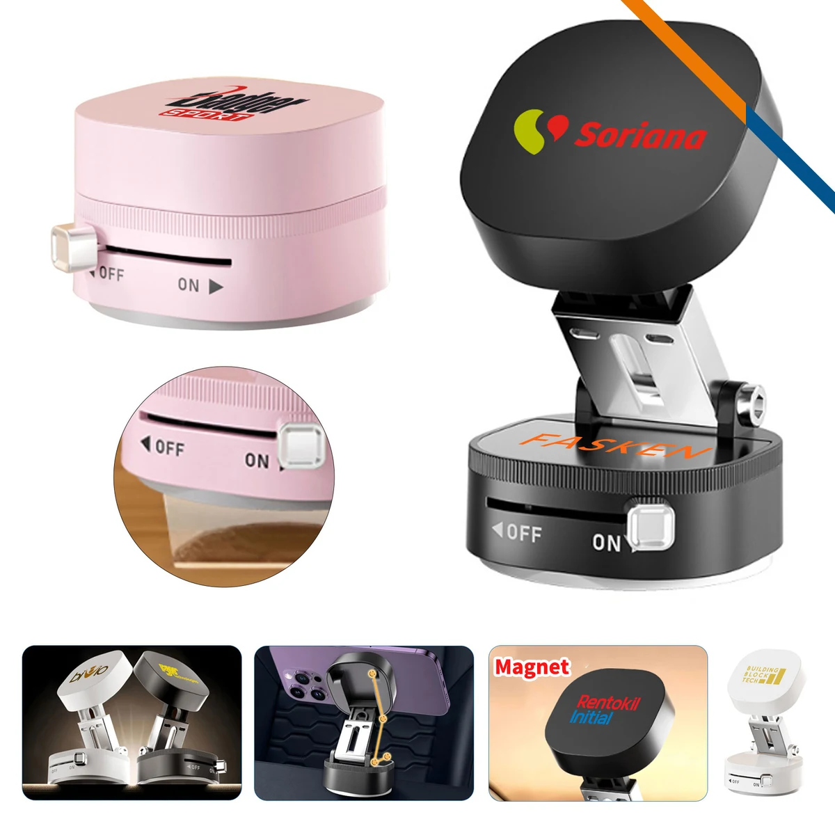 Magh Foldable Vacuum Suction Magnetic Phone Holder 1