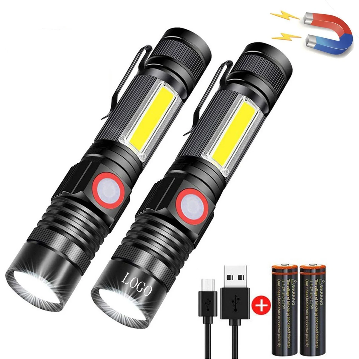 Magnetic LED Flashlight COB Worklight 1