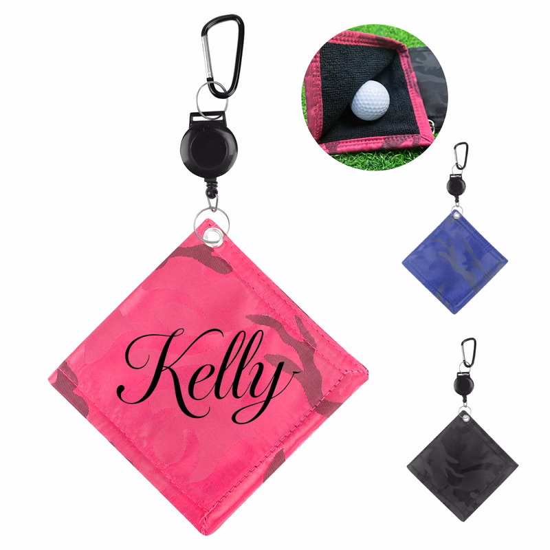 Golf Ball Cleaning Towel W/ Carabiner