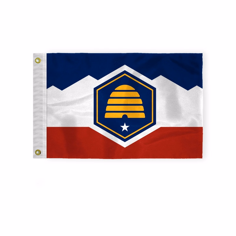 12"X18" 200D Nylon 1ply Utah(Design 2023) Flags