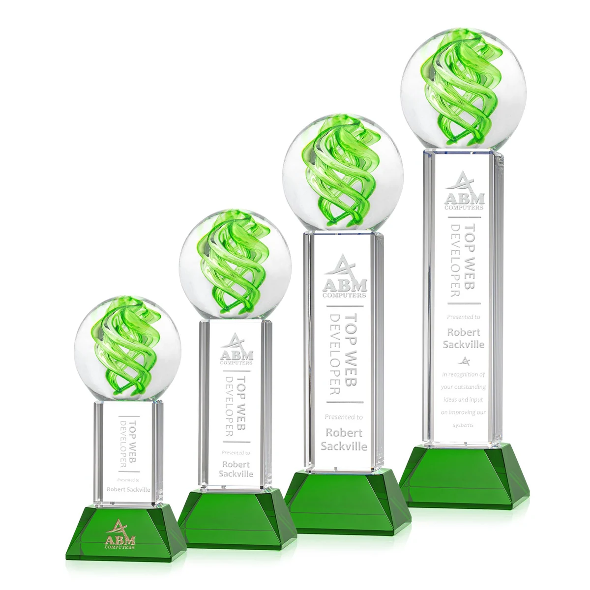 Vortex Award on Stowe Base - Green 1