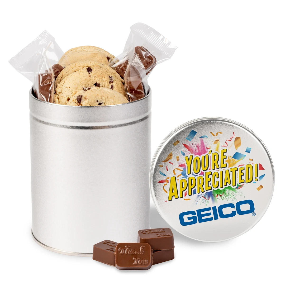 Molded Chocolate and Chocolate Chip Cookie Tin II 1