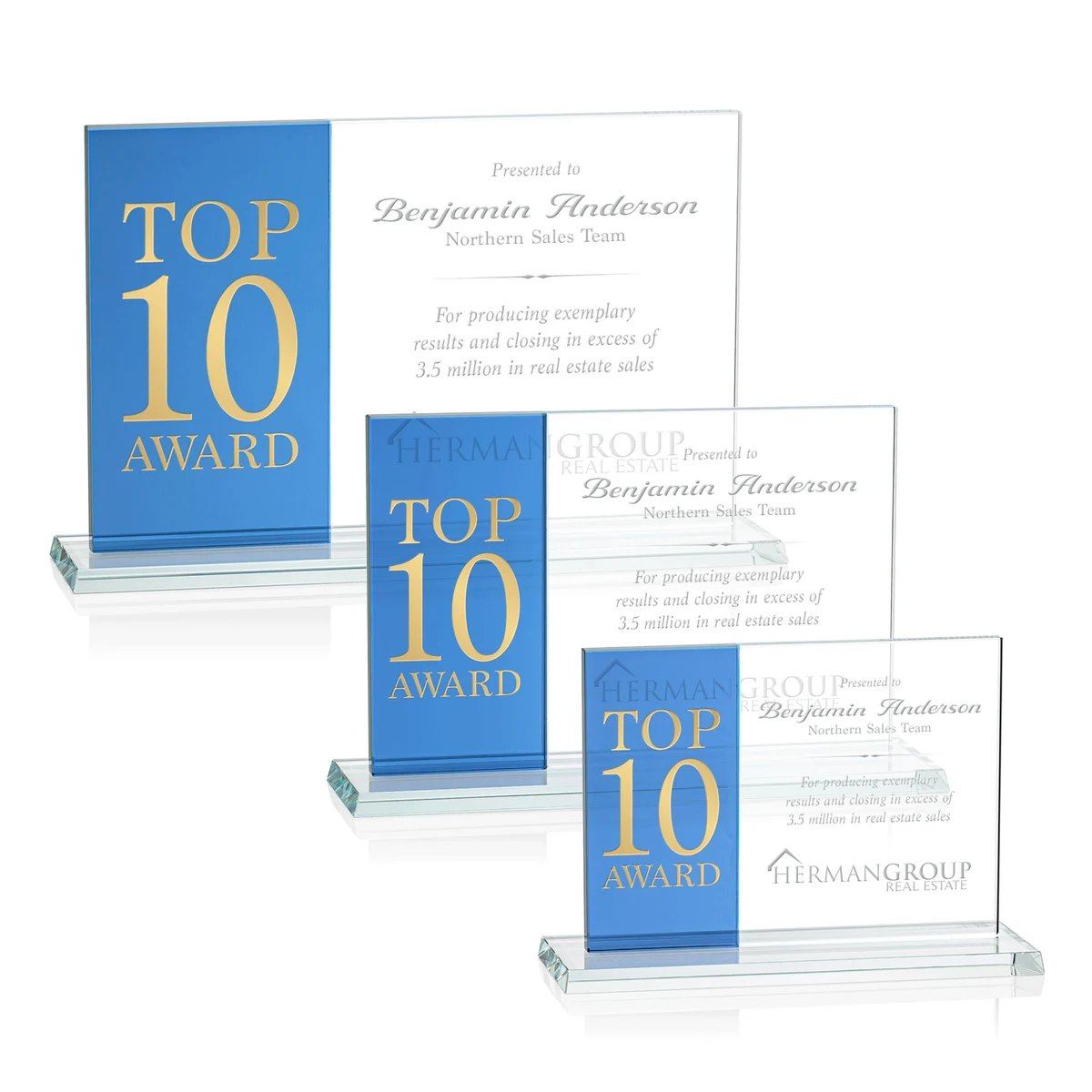 Composite Horizontal Award - Blue 1