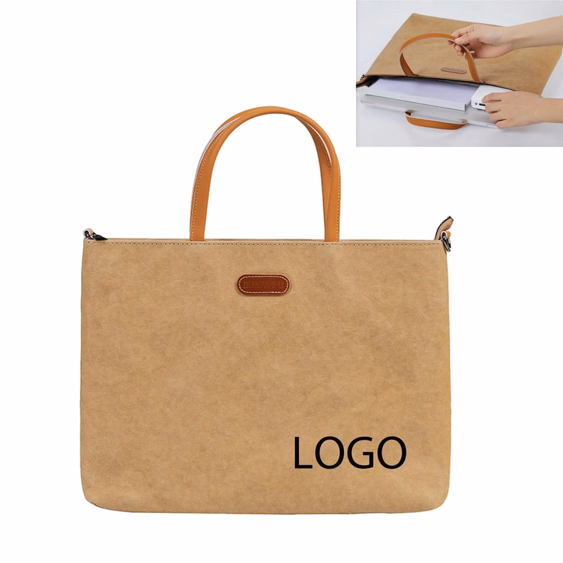 Washable Kraft Paper Laptop Bag