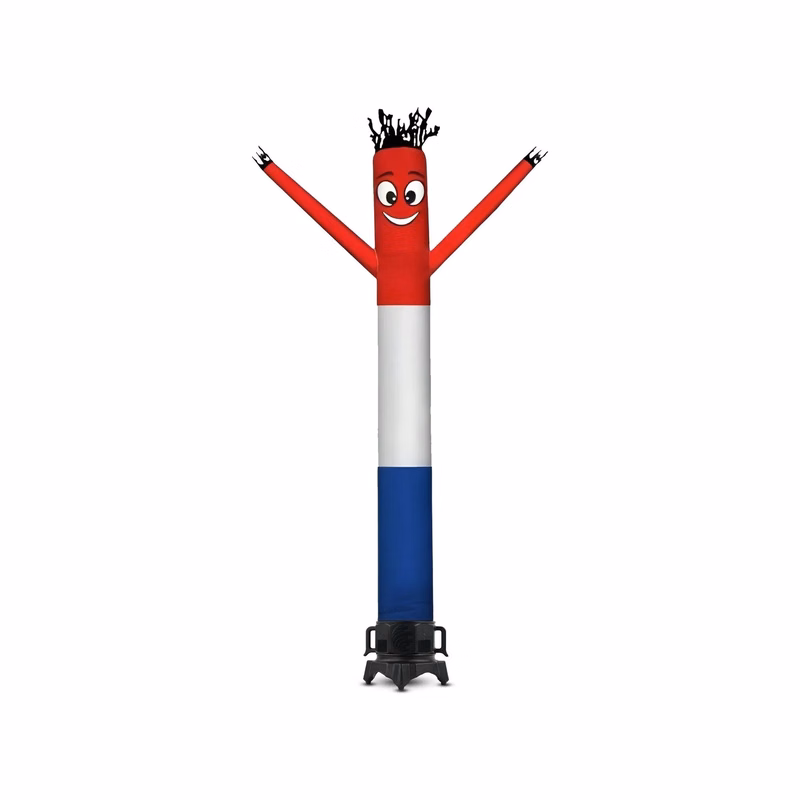 Red White Blue Inflatable Tube Man with blower
