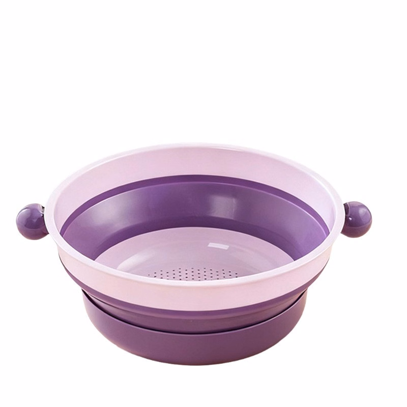 Foldable Silicone Colander, Multifunctional Kitchen Washing Basket