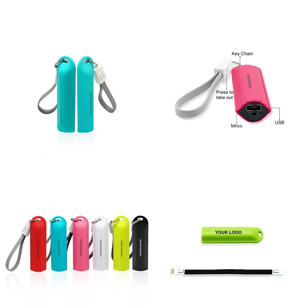 Portable Mini Charger Mobile Power Bank Keychain 2600mah 1