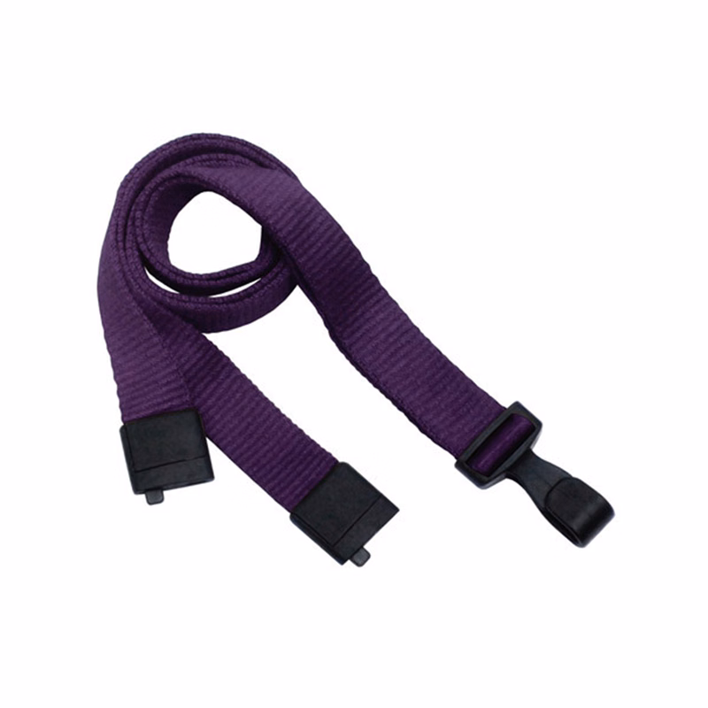 5/8" Bamboo Lanyard w/ Breakaway & "No-Twist" Wide Plastic Hook