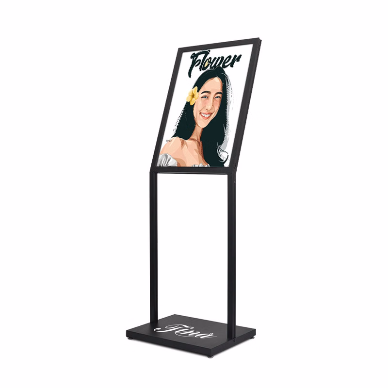 H Shape Metal Outdoor Single Side Display Stand
