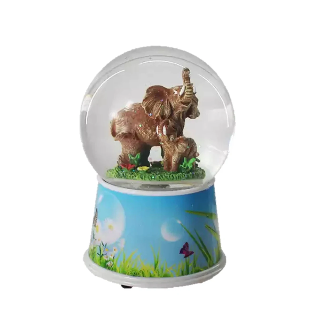 Custom Resin Elephant Musical Snow Globe 1