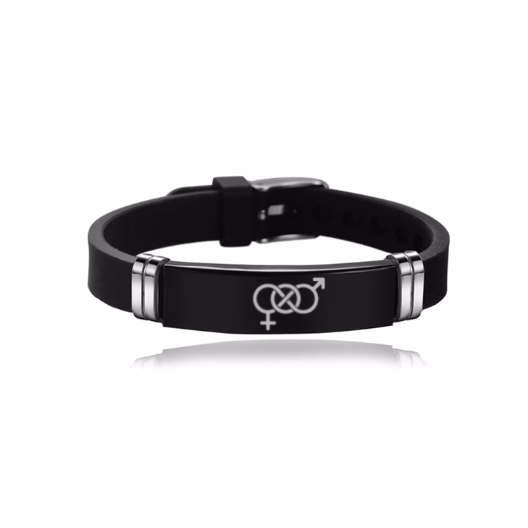 Gay pride logo bracelet