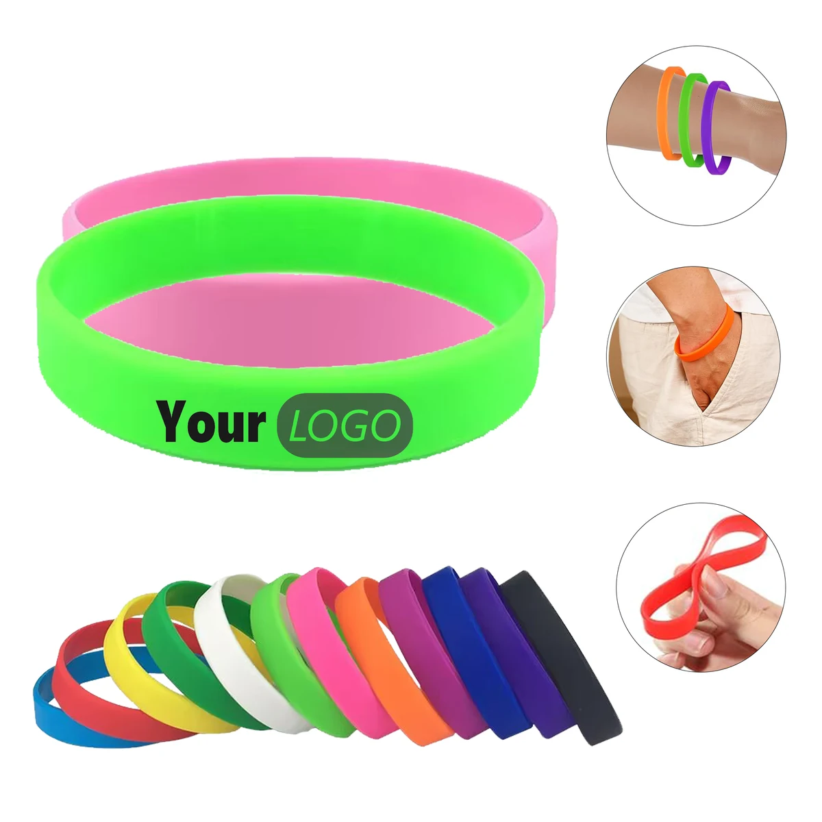 Eco Friendly and Odorless Silicone Wristband 1