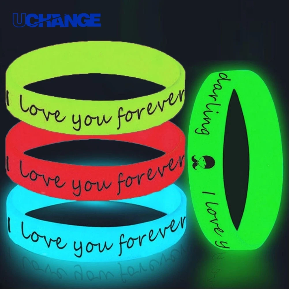 Glow-in-the-Dark Printed Silicone Wristband 1