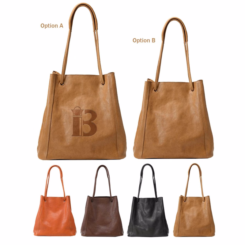 Durable Genuine Leather Shoulder Bag w/ Detachable Pouch