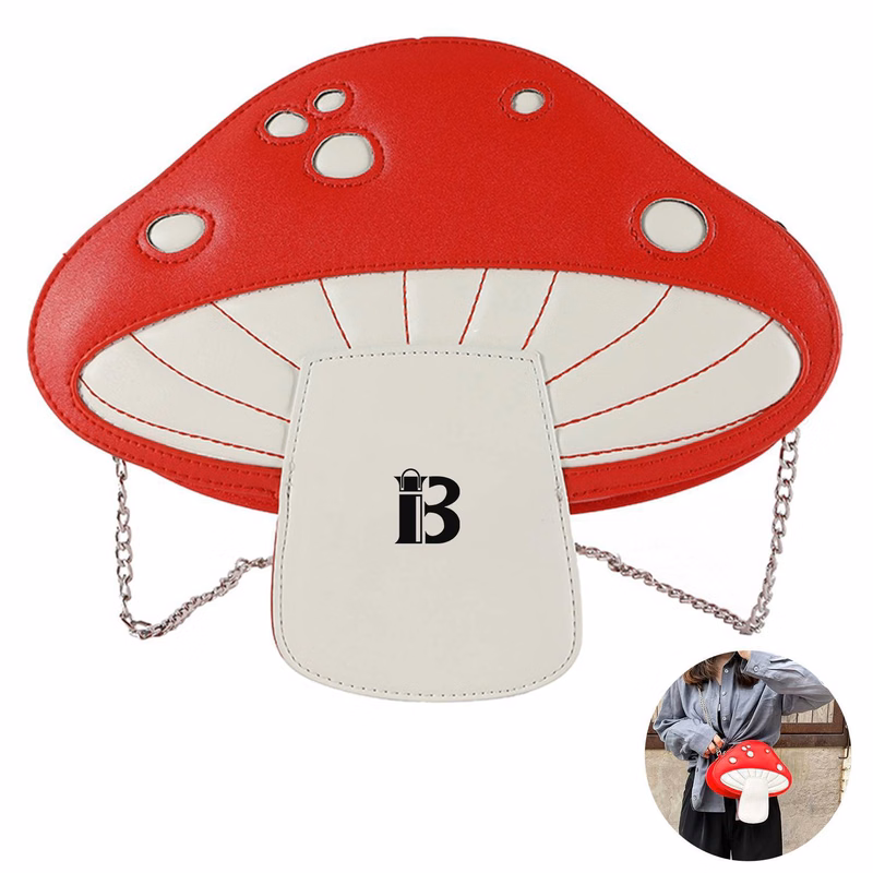Youngy Women Mushroom Shape PU Leather Shoulder Bag