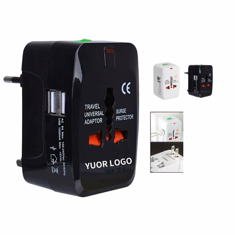 ABS Travel Adapter with Multiple Outlet Options