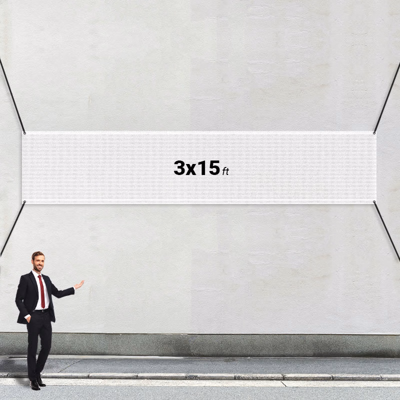 Custom 3' X 15' Mesh Banner