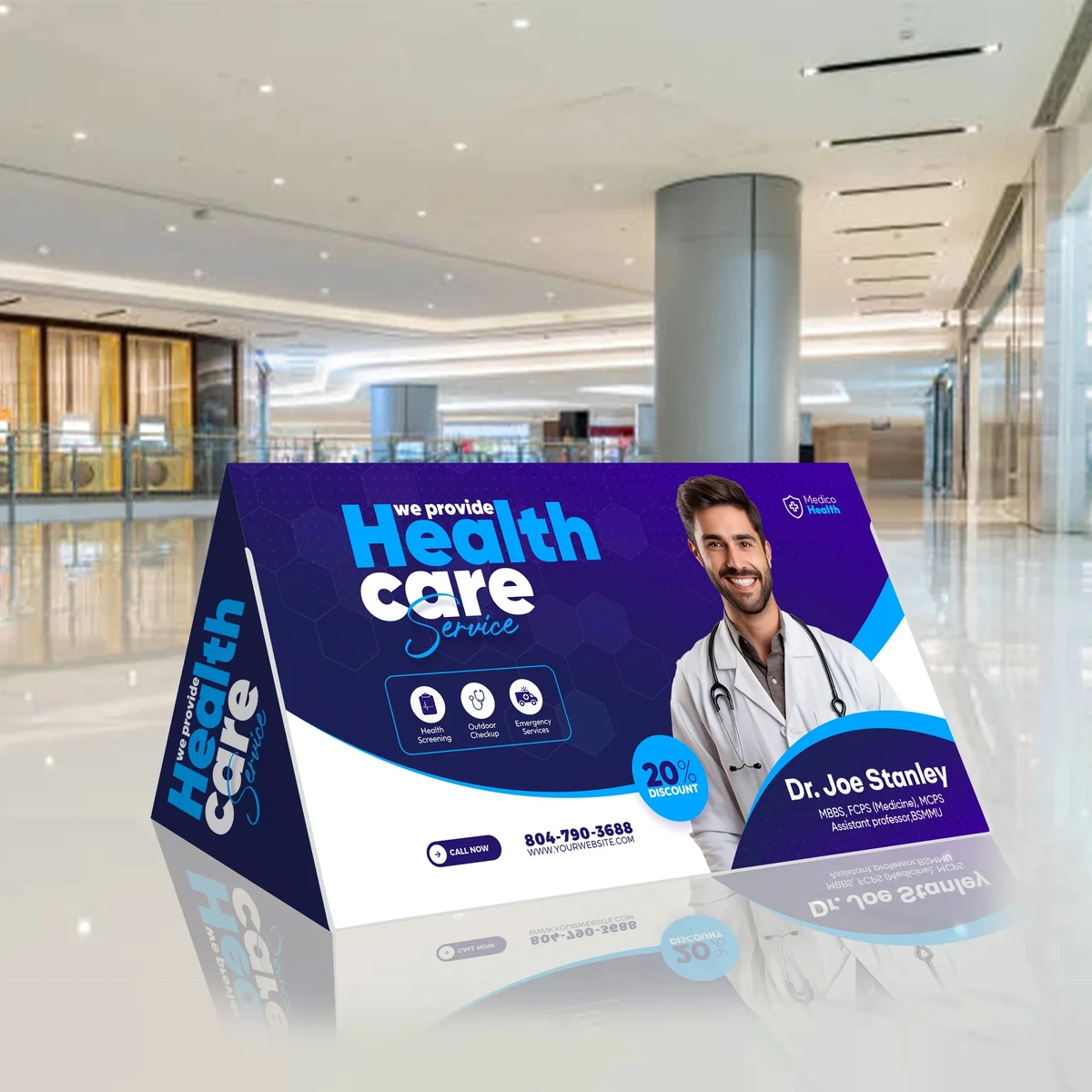 6' Triangle Banner Stand 1