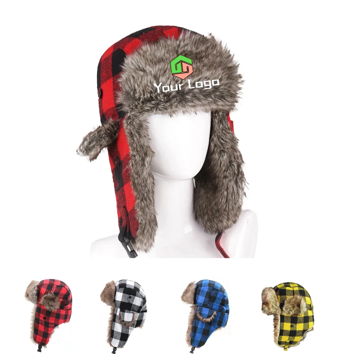 Plaid Trapper Hat 1