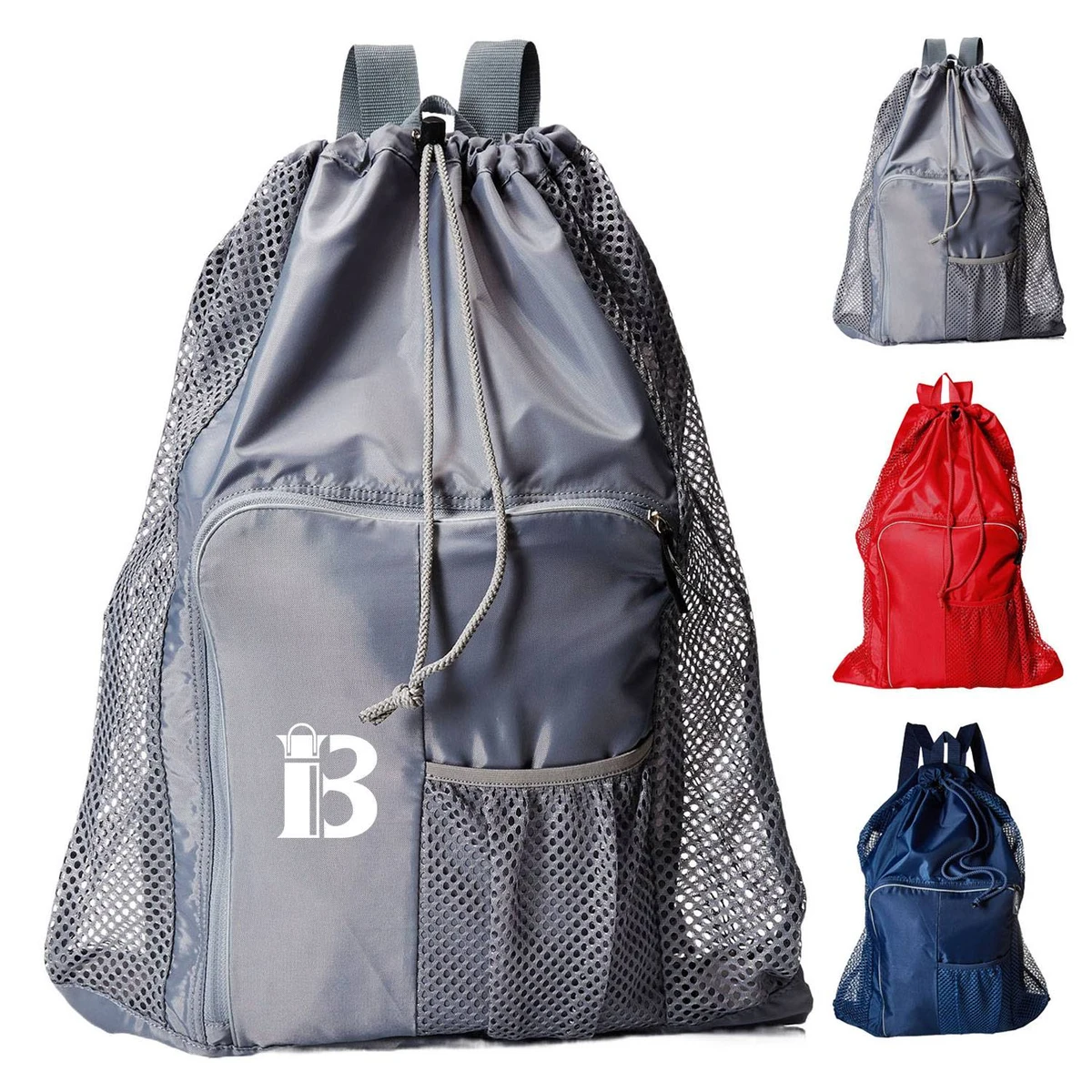 Breathable Mesh Polyester Drawstring Backpack for Sports 1