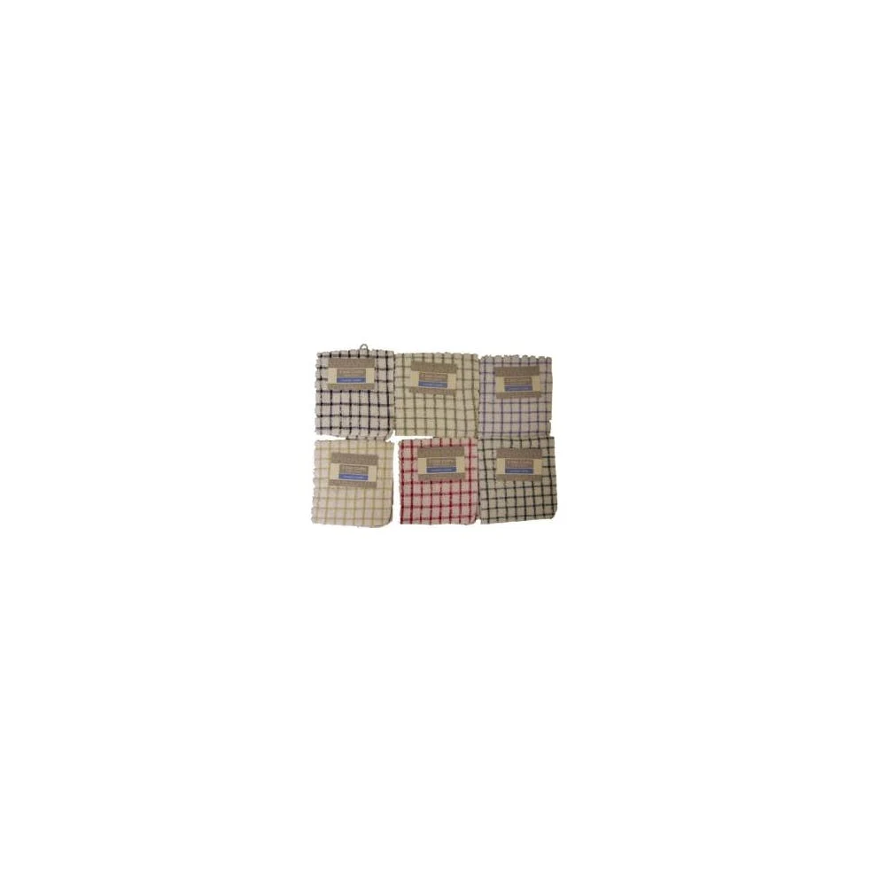 Terry Woven Dishcloths - Assorted 12" x 12" 1