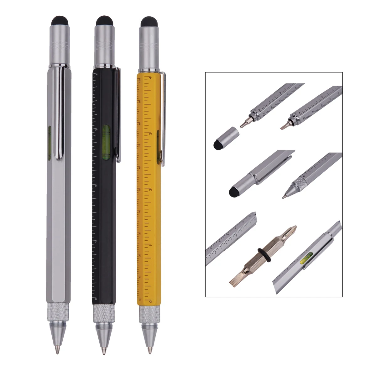 Multi-Function Stylus Metal Ballpoint Pen w/ Tool Set 1